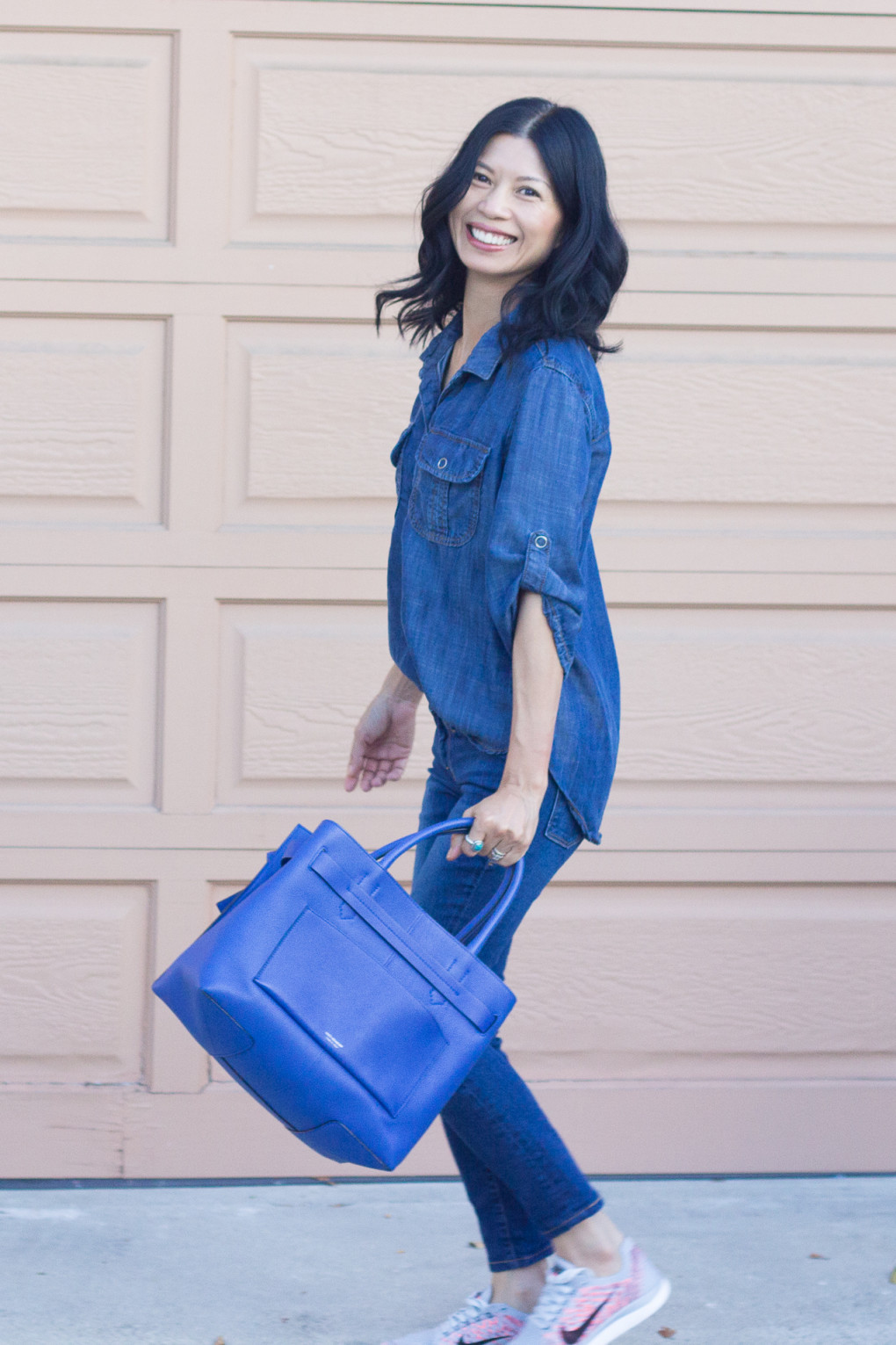 School Drop Off Attire: Denim on Denim – Mama In Heels